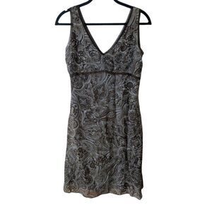 Old Navy Y2K Vintage Babydoll Brown Paisley Bohemian Brown Dress Size 8